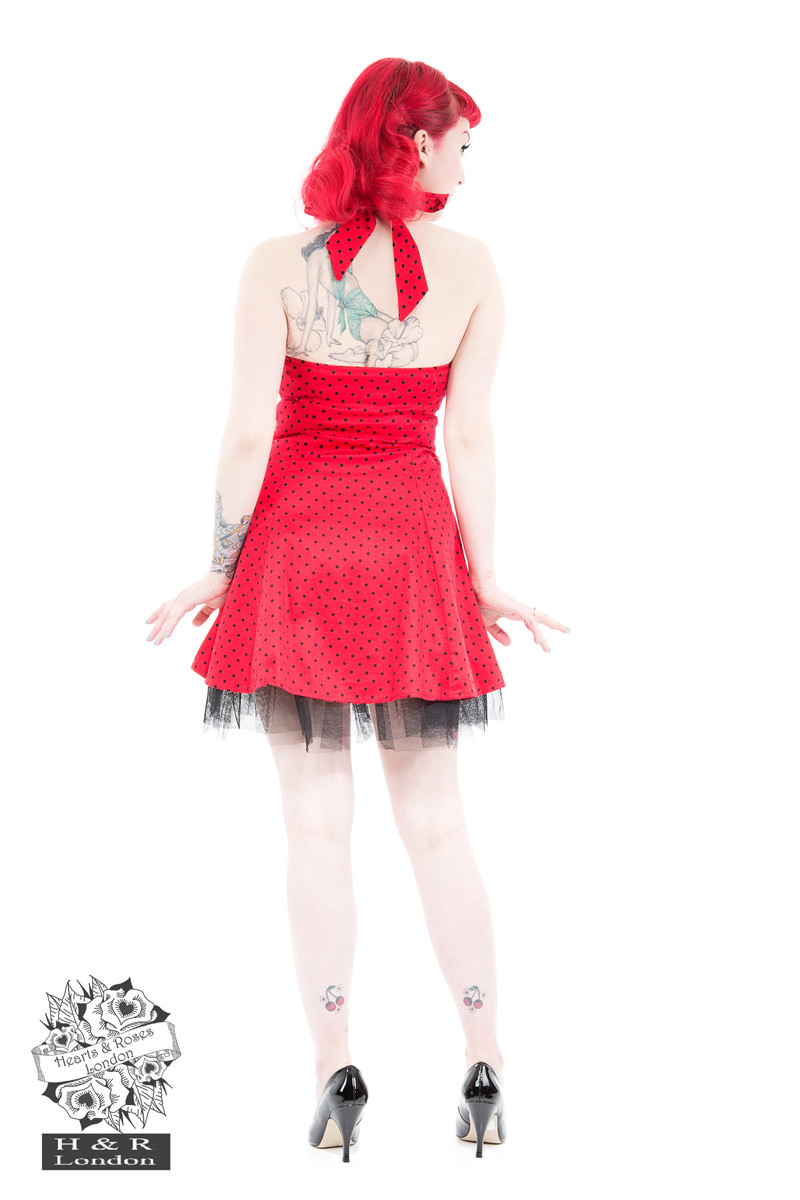 Red Black Polka Dot Dress